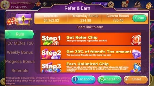 rummy glee apk refer and earn